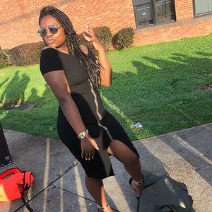 Black off the shoulder dress